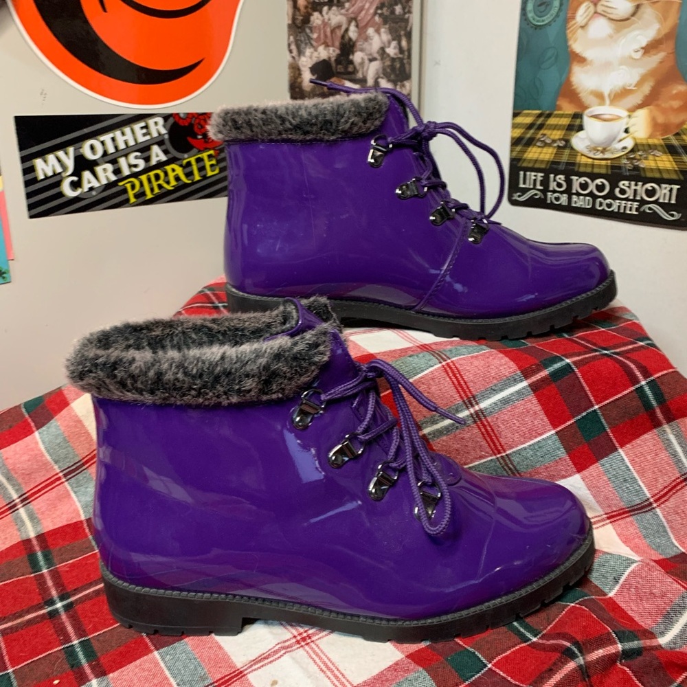 Stylish Purple Ankle Boots